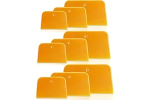 AVERZELLA Body Filler Spreader, 9-Pack Reusable Plastic Auto Body Spreader Tools for Car Applying Fillers, Putties, Glazes, Caulks, and Paints (Includes 4", 5", and 6" Sizes)
