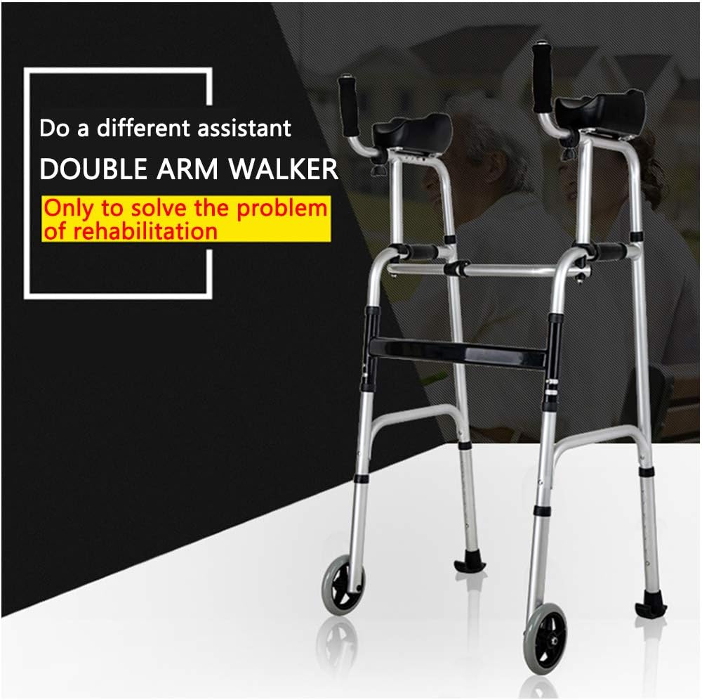 TXDWYF Walking Frame with Wheels/Walking Aids with Wheels/Walking Frames for The Elderly/Rollators/Standard Walkers/Walking Frames/Walkers Hemiplegia Rehabilitation Stand, 4wheel+seat -