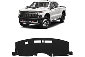 KUST Dash Cover for Chevy Silverado 2022-2025 2026 /GMC Sierra 1500(Only fits 13.4-inch Touch Screen) Polyester Dashboard Cover for 2024-2026 Silverado & Sierra 2500HD 3500HD