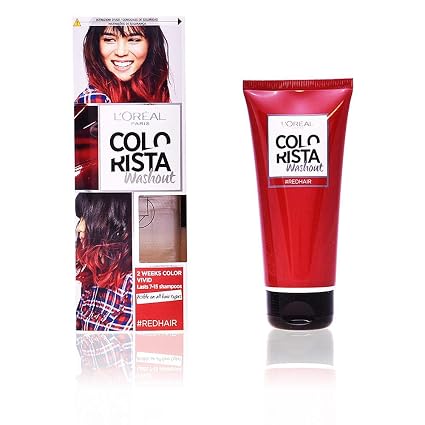 Loréal Paris Colorista Washout Vivid Colorazione Capelli Temporanea Per Capelli Bruni Rosso Red