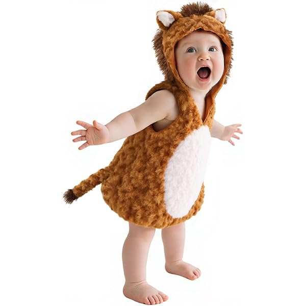 Dress Up America Löwenkostüm Für Kinder – Strampler Mit Kapuze, Für Halloween & Rollenspiel