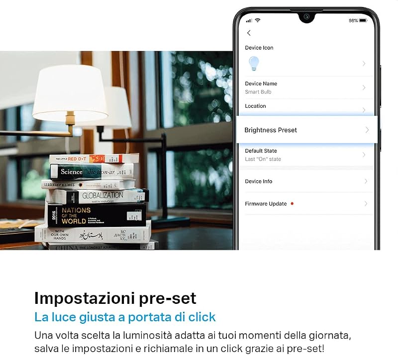 L520E Lampadina Smart WiFi E27 Bianco 4000K 806lm 60W Alexa Google