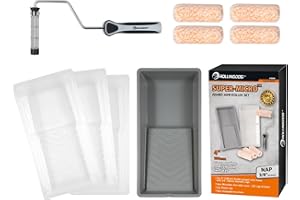 ROLLINGDOG 4 Inch Paint Roller - 4" Microfiber Jumbo Rollers for Painting Nap Roller Mini Rollers,Paint Tray with Disposable 