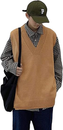 Amazon Aozuoメンズ ベスト ニット チョッキ 秋冬 トップス おしゃれ ｖネック ベスト トップス チョッキ ベスト カジュアル ベスト ジレベスト セーター 学院風コーヒーu ベスト 通販