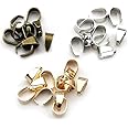 45pcs Pinch Clip Bails For Jewelry Making - 3 Sizes & Colors Brass Pendant Clasps