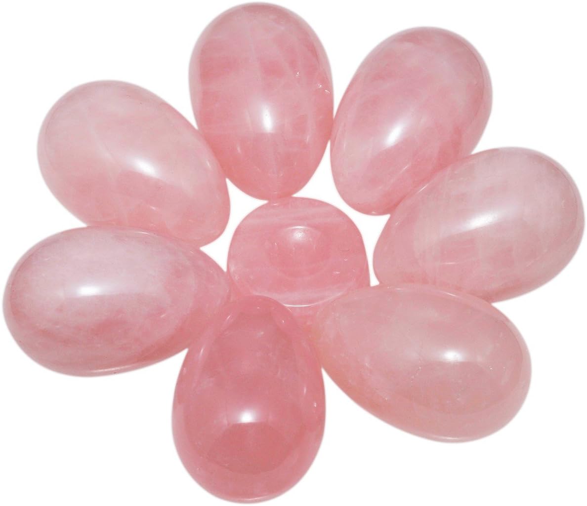 Shanxing Rose Quartz Crystal Egg with Stand,Carved Stone for Crystals Healing Reiki Decoration - Image 4