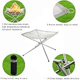 VonLux Portable Fire Pit 42cm Folding Stainless Steel Outdoor Bonfire Set view 4