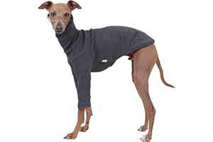 D DOGGY STAR Italian Greyhound Clothes Flexible T Shirts Whippet for Dogs (3XL,Solid Dark Grey)