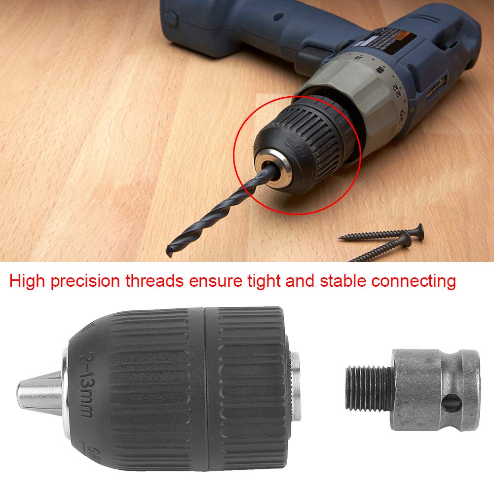 2-13mm High Quality Keyless Drill Chuck 1/2"-20UNF with 1/2” Chuck Adaptor Precise Drill Chuck for Impact Wrench Conversion - Image 4