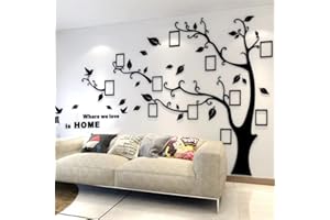 3D Tree Wall Stickers - DIY Photo Frame Tree Wall Decal Family Photo Frame Sticker Murals Wall Decor Living Room Bedroom TV B