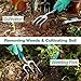 URCERI Garden Tool Set,10 Piece Heavy Duty Rust-Resistant Gardening Equipment with Garden Tool Bag,Gardening Gloves Shovels 98 Feet Bind Line and More,Perfect Garden Tools for Men and Woman