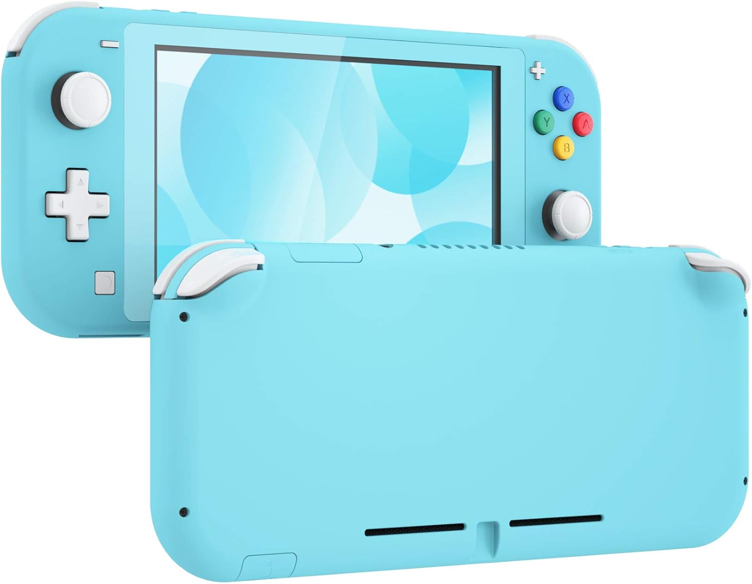 eXtremeRate Soft Touch Heaven Blue DIY Replacement Shell for Nintendo Switch Lite, NSL Handheld Controller Housing w/Screen Protector, Custom Case Cover for Nintendo Switch Lite: Computers & Accessories
