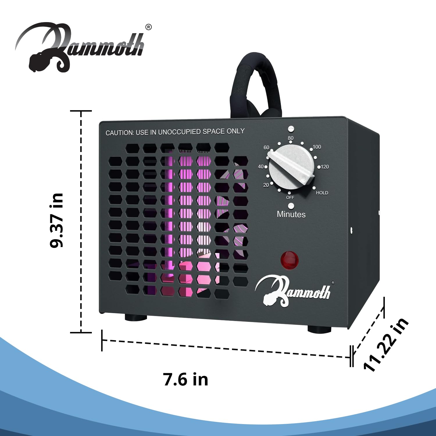 120W 65,000 mg/h Alpine Air Purifier Ozone Generator - Ozone Odor Eliminator, Ozone Machine & Skunk Odor Remover for House, Ozone Air Purifier, Commercial Ozone Generator for Car, Office, & Rooms