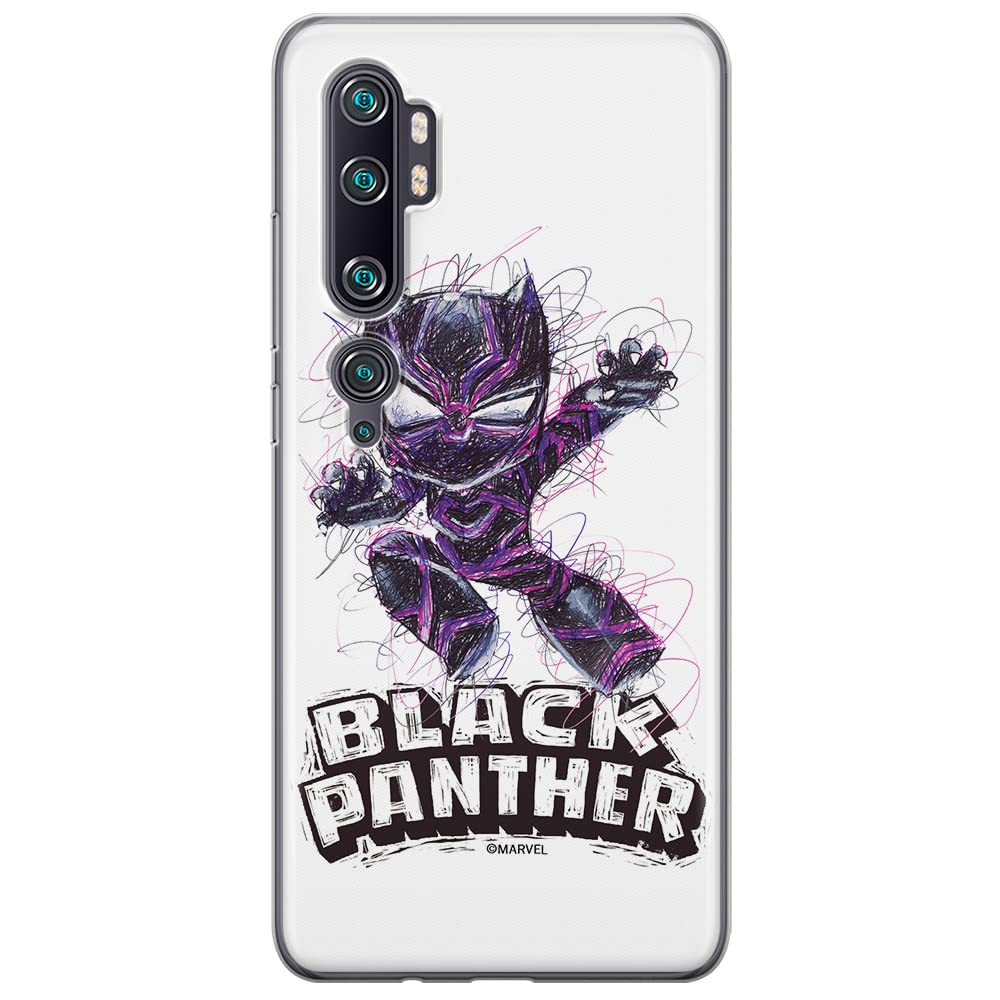 ERT GROUP mobile phone case for Xiaomi MI NOTE 10 / MI NOTE 10 PRO original and officially Licensed Marvel pattern Black Panther 017 adapted to the shape of the mobile phone, case made of TPU