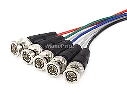 Monoprice VGA HD-15 to 5 BNC RGB Video Cable for