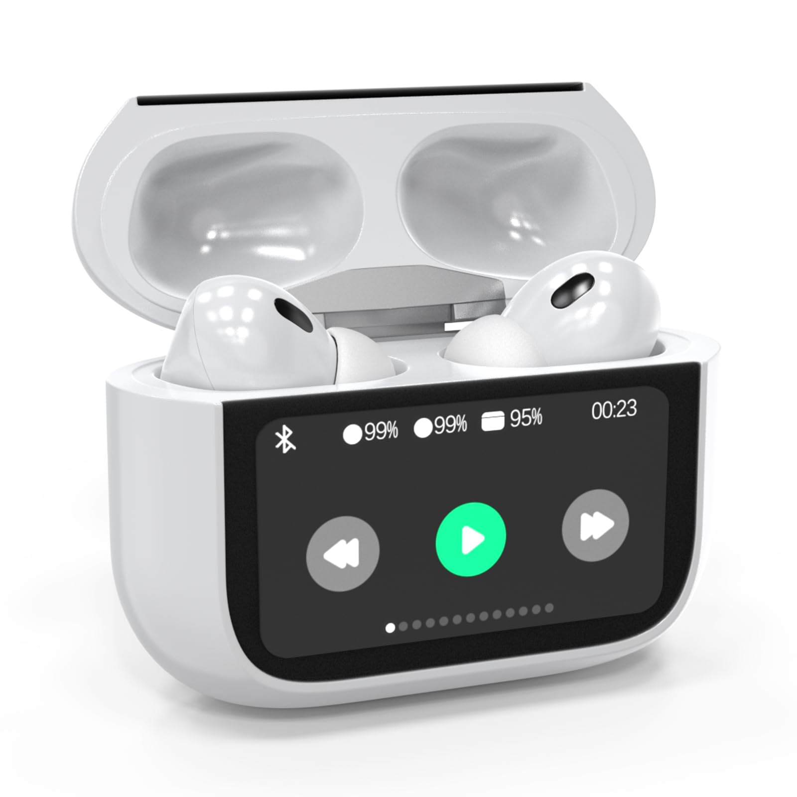 Photo 1 of ** BLUETOOTH CONNECTION IS WEAK ** Ai Translation Earbuds Real Time 144-Language Translator Earbuds with Accent Support and 8-Language Offline Translator Device Two Way Translation Headphones for Language Learning Travel Business White