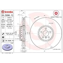Amazon.com: Brembo 09.D896.13 Composite two piece UV Coated vented 