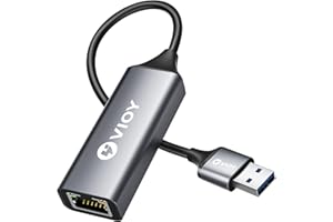 VIOY USB 3.0 to Ethernet Adapter, 10/100/1000Mbps RJ45 LAN Network Port, Drive Free USB A Ethernet Dongle Adapter for Nintendo Switch, Laptop, MacBook, Surface, PC, Windows, Linux
