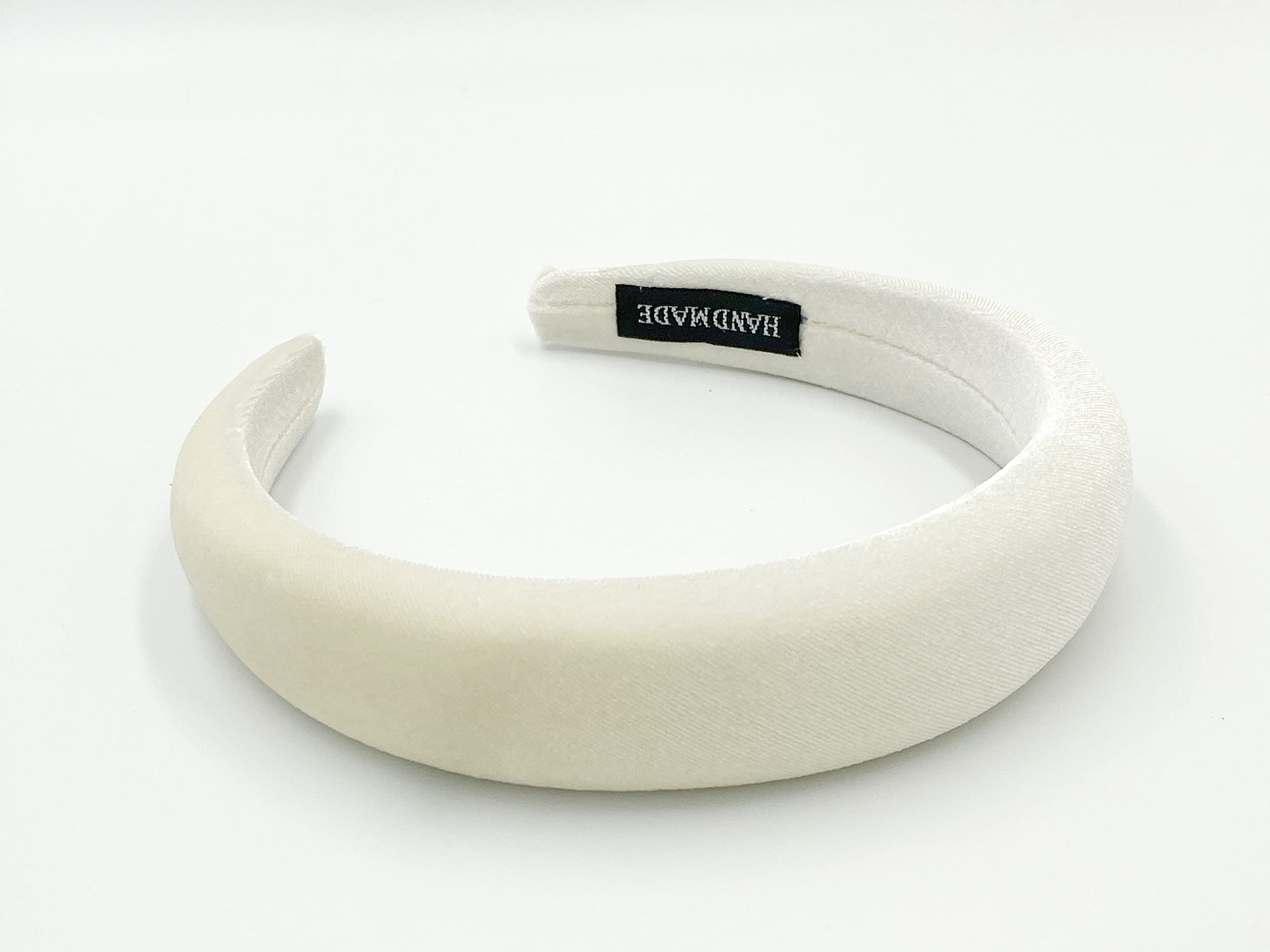 HABAC STUDIO- Headbands for Women Hair Accessories for Women Hair bands for Girls Headbands Velvet Sponge Small 3cm Wide. (IVORY)