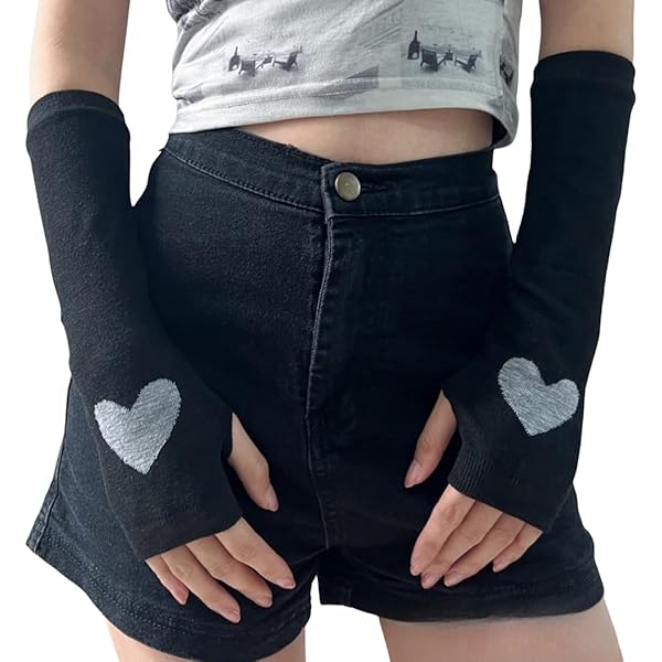 Attria Stars Arm Warmers Y2K Harajuku Long Sleeve Fingerless