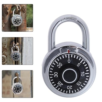 Rotary Lock Questionno Hot Hardened Steel Shackle Dial Combination Luggage Locker Lock Padlock