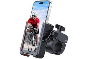 YIUJEFDA Motorcycle Phone Mount, 2024-New Bike Handlebar Phone Mount for Motorcycle Bicycle Electric Scooter Stroller - Bike Phone Holder for iPhone and 4.5''-7'' Cell Phone - Motorcycle Accessories