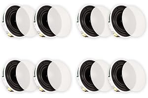 Theater Solutions TSQ670 in Ceiling 70 Volt 6.5" Speakers Quick Install 4 Pair Pack
