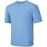 BASSDASH Men’s UPF 50+ Performance Short Sleeve Pocket T-Shirt UV Sun Protection Fishing Hiking Kayaking Sports Shirts