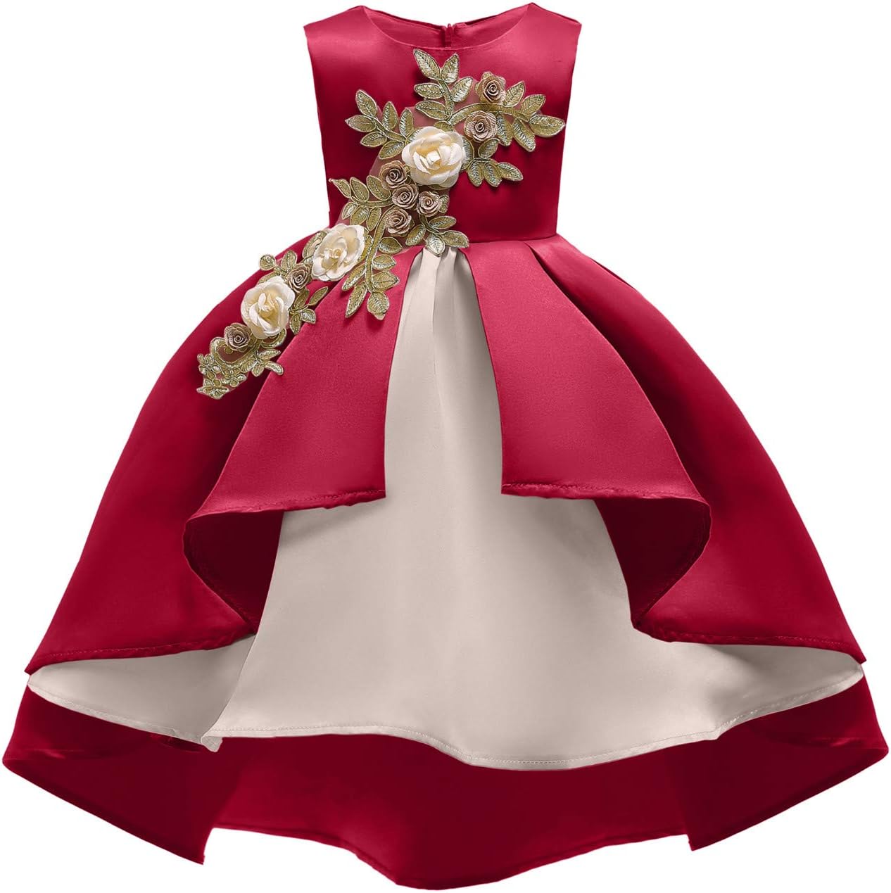 NSSMWTTC2-9Y Toddler Evening Dresses Flower Girls Wedding Formal Party Midi Dress