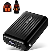 WASOTO 18400mAh Heated Jackets Battery Portable LED Display Rechargeable Battery Pack for Heated Vest Power Bank for Men Women DC/USB/Type-C Output