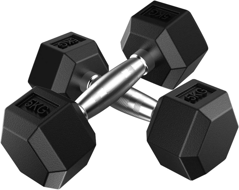 MEETGG Hex Dumbbell, Dumbbell Core Abdominal Trainers Dumbell Hexagonal Weights Non-Slip, Ergonomic Grip, Cross Training and Functional Training