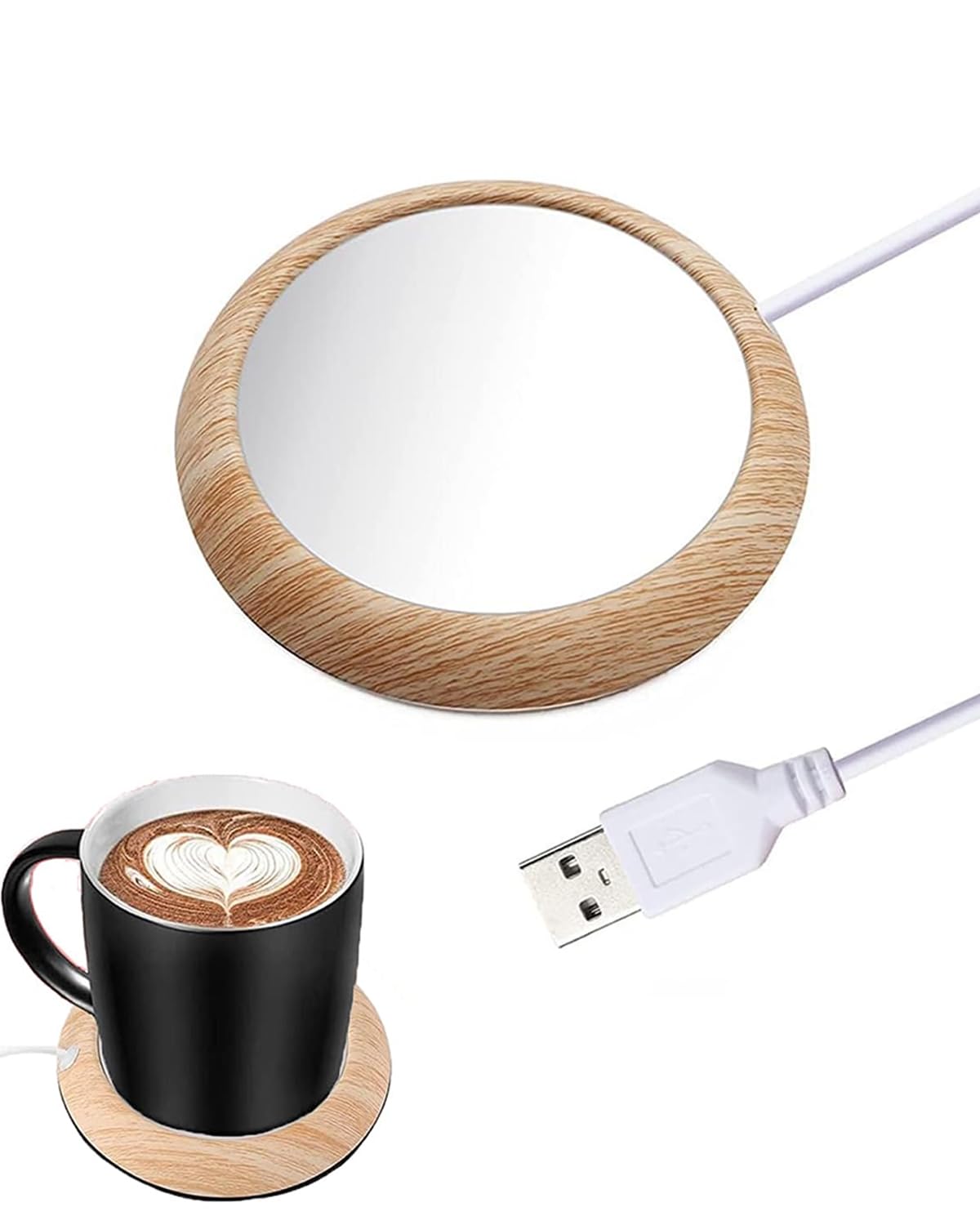MYMULIKE Coffee Mug Warmer - USB Desk Warmer for Office/Home Use - Easy to Use - Suitable for Tea, Coffee, Milk