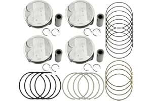 MIEVLYO STD Engine Piston & Pin & Piston Rings Set Fit for Hyundai Elantra 2017-2018 Veloster 2019 Kona 2018-2019 2.0L L4, Replace 23040-2E601 23041-2E800