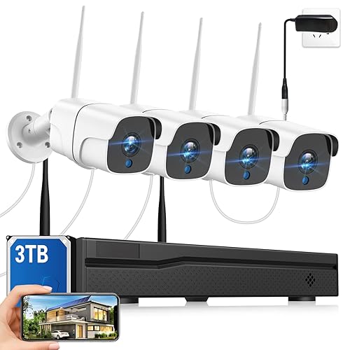 1080P Wireless Home Security Camera System with 3TB Hard Disk