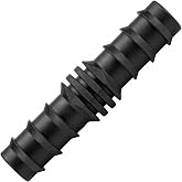 1 Inch Barbed Insert PVC Coupling, Schedule 40 PVC Hose Fitting Connector Adapter, 1 Pack - Black