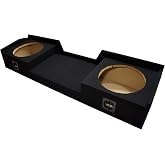 Fits 99-06 Chevy Silverado Sierra Ext Cab Dual 12" Subwoofer Sub Box ASC | Custom fit 12 inch sealed GMC truck enclosure, for 1999 2006 extended models, behind rear seat bass upgrade
