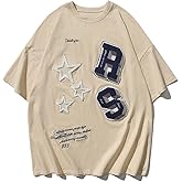 Aelfric Eden Vintage 90S Star Graphic Tees Embroidery Summer Short Sleeve Printed Cotton T Shirts Casual Harajuku Tops