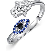 POTOPYY 925 Sterling Silver Open Ring for Women Adjustable Ring Jewelry Christmas Gifts for Women Wife Girlfriend Her