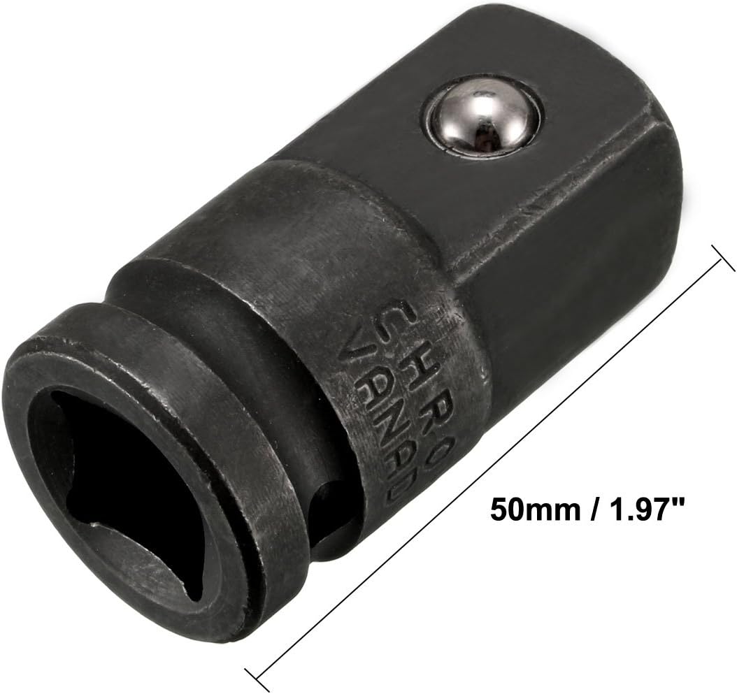 sourcing map 1/2" Drive (Female) x 3/4" (Male) Impact Socket Adapter for Use with Air Impact Wrenches Breaker Bars, Ratchets - Image 3