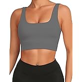 Buauty Sports Bras for Women, High Support Sport Bra Workout Built in Bra Scoop Neck U Back Yoga Sports Bra