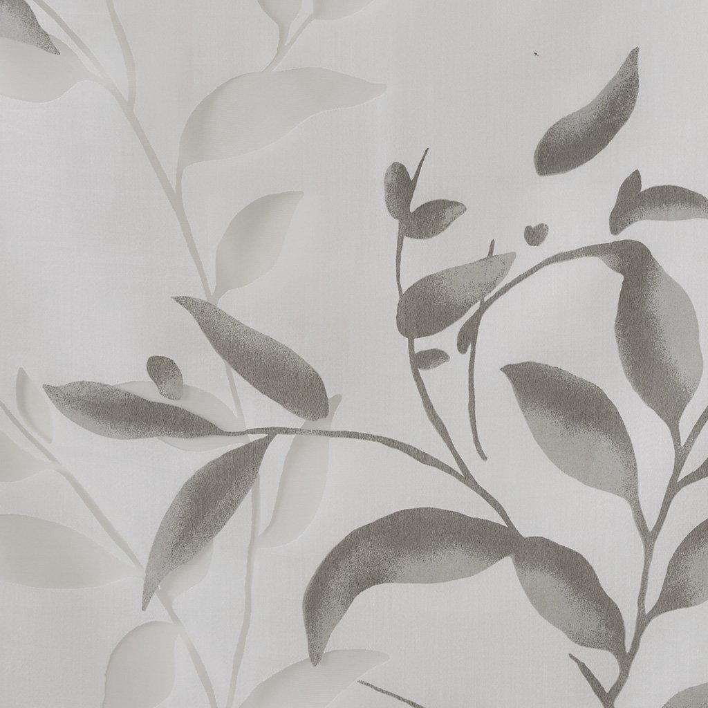 Madison Park Cecily Botanical Modern Shower Curtain, Contemporary Design Water-Resistant Shower Curtains for Bathroom, 72 X 72, Grey