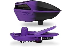 VIRTUE Spire V - Spire 5 - Paintball Loader - Paintball Hopper – 230 Round Capacity - CrownSF III Speed Feed & Rain Lid - Black to Color Fades
