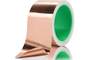 Amradield Copper Foil Tape(2 inchx32.8ft) with Conductive Adhesive, for Guitar and EMI Shielding,Crafts, Electrical Repairs, Grounding, DIY Projects, Stained Glass