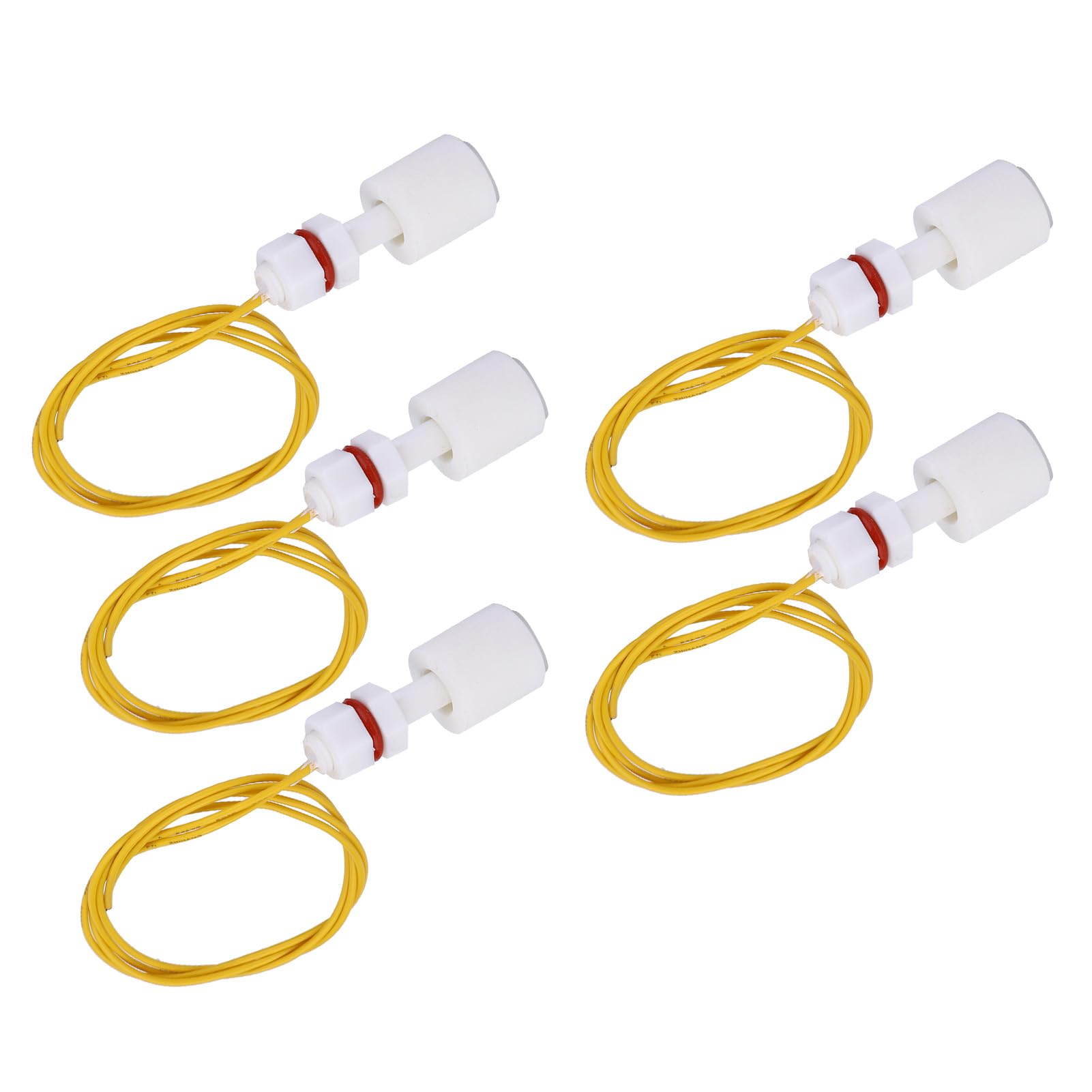5pcs PP Liquid Level Sensor Float Switch for Real-Time Monitoring Control Round Flow Alarm Liquid Level Controller
