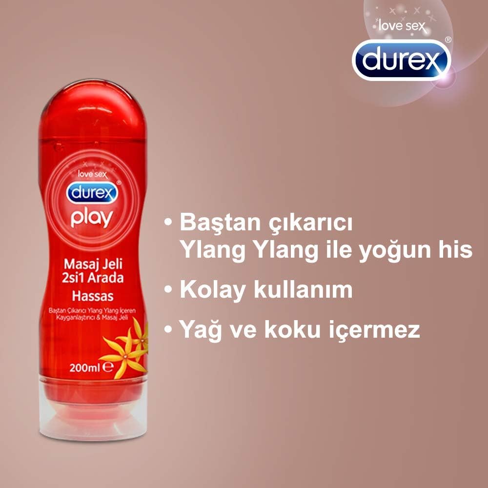 DUREX Play 2 in 1 Massage Gel with Ylang Ylang Lubricant - 200 ml, Other, 200 ml (Pack of 1) - Image 5