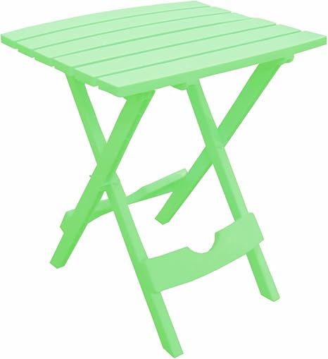 Amazon Com Adams Manufacturing 8500 08 3700 Plastic Quik Fold Side Table Summer Green Patio Side Tables Garden Outdoor