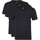 NACHILA Undershirts for Men- Viscose Made from Bamboo, 3 Pack Short Sleeve Tees Soft T-Shirts Comfy Loungewear Top