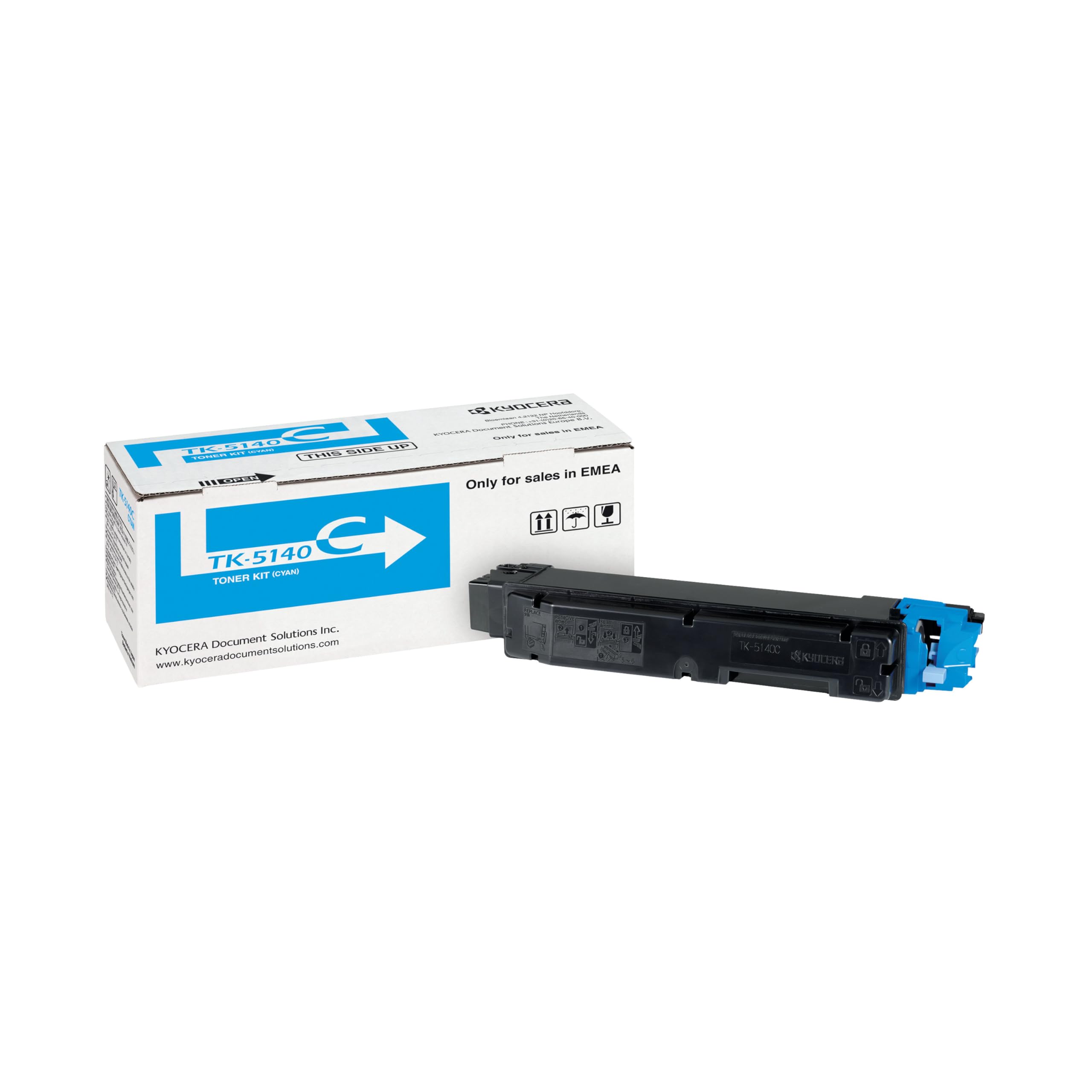 Kyocera Toner Cartridge TK-5140 C - CYAN - 5.000 Pages High Capacity Genuine Premium Printer Toner - 1T02NRCNL0 - T02NRCNL - for ECOSYS M6030cdn, ECOSYS M6530cdn, ECOSYS P6130cdn