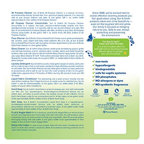 Concentrated Liquid Dish Soap by Sun & Earth, Lavender Scent, Plant