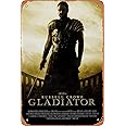 Amazon.com: QIUJUPP Gladiator Movie Poster Retro Metal Sign Vintage Tin ...
